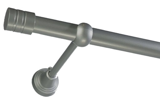 Karnisz metalowy fi 19 pojedynczy 430 cm bez żabek