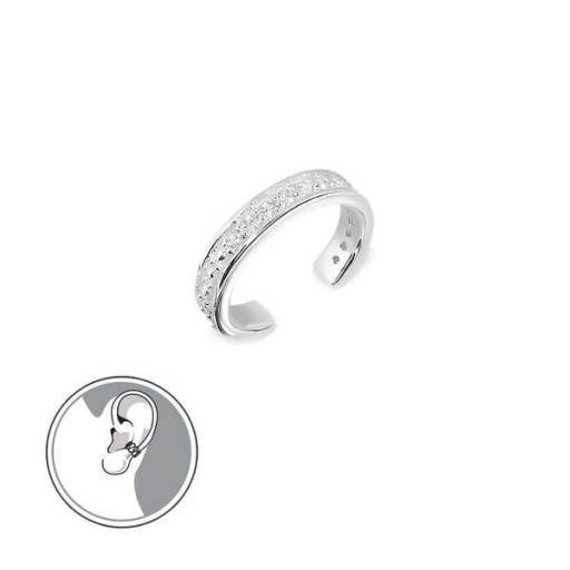 Серебряная серьга с 925 фианитами.