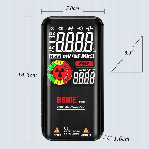 Интеллектуальный мультиметр ЭДС 2 в 1 BSIDE S20