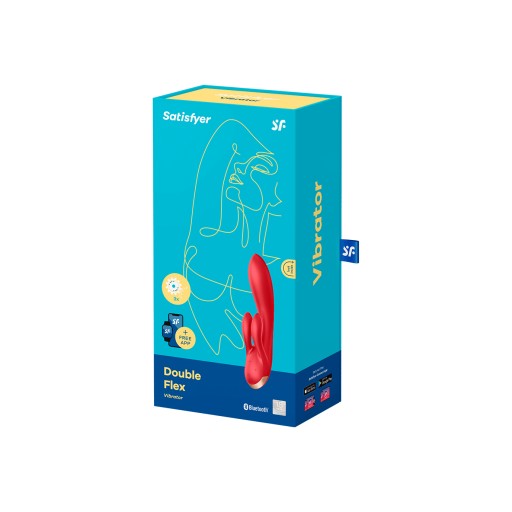 Satisfyer Double Flex Connect App Вибратор для точки G, 20 см, с 3 моторами