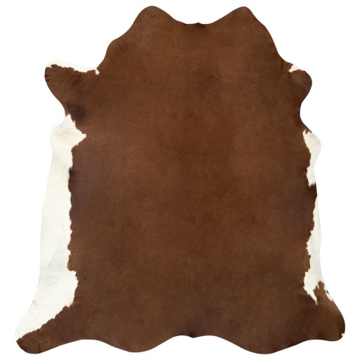 Ковер из коровьей кожи, коричнево-белый, 150х170 см.
