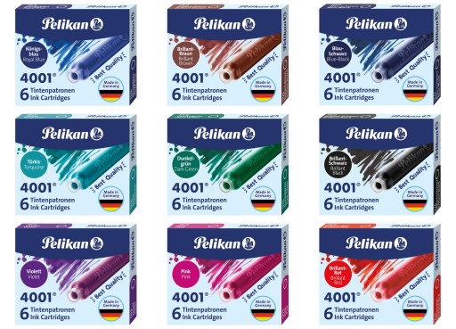 NABOJE DO PIÓR STANDARD PELIKAN RÓŻOWE