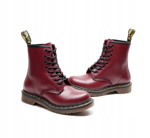 39 CZERWONE GLANY BOTKI WORKERY DR BOOTS 1460 RED