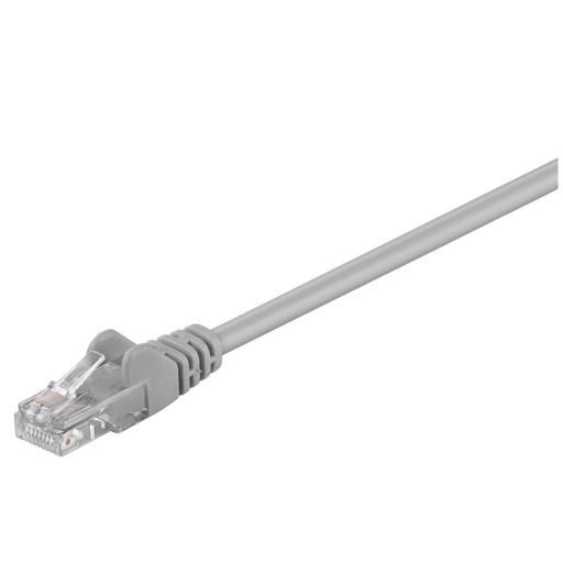 Круглый патч-кабель CAT 5e U/UTP, серый, 1,5 м CCA, неэкранированный Goobay