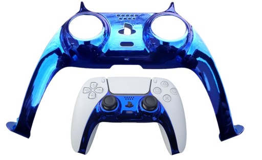 СИНЯЯ ГЛЯНЦЕВАЯ ДЕКОРАТИВНАЯ ВСТАВКА ПЕРЕДНЕЙ ПАНЕЛИ ДЛЯ PS5 PLAYSTATION5 PAD