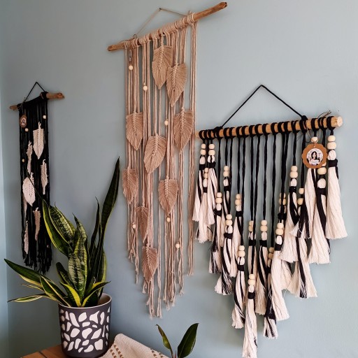 makrama chwosty kolorowa boho zielona niebieska