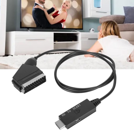 ПОРТАТИВНЫЙ КОНВЕРТЕР HDMI В SCART, ЧЕРНЫЙ