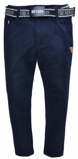DINO Деловые брюки CHINOS slim Эластичный пояс темно-синий + свободный 110/116