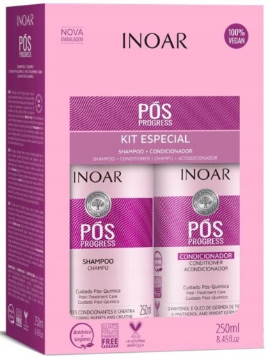 INOAR Pos Progress Keratin Reg Set 2x250мл