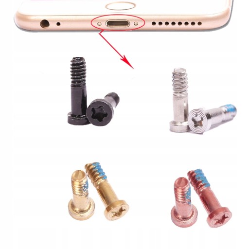 Нижние винты iPhone 5/5S/6/6+/6S/6S Plus Gold