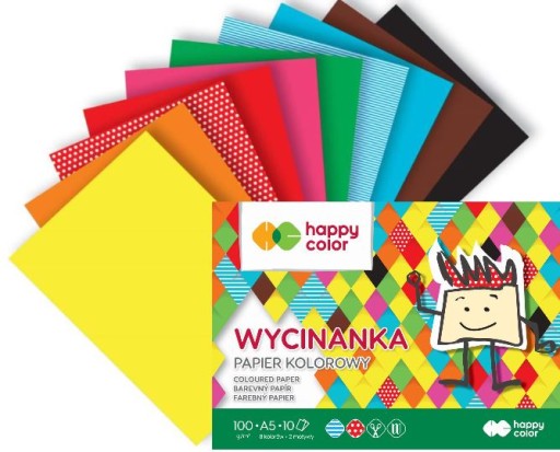 ЦВЕТНАЯ БУМАГА ДЛЯ ВЫРЕЗНЫХ БЛОКОВ А5/10К 100г