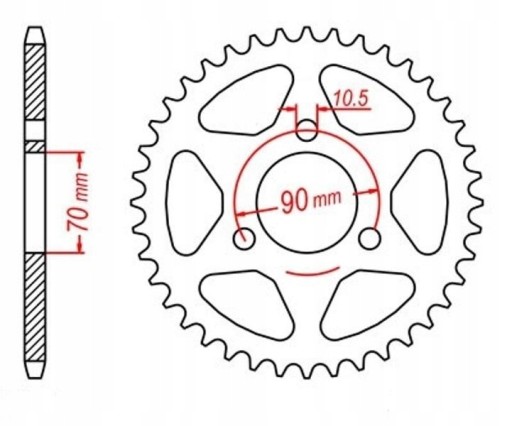 ZĘBATKA TYLNA 47 HONDA CR 80 MB 50 80 MBX 50 75