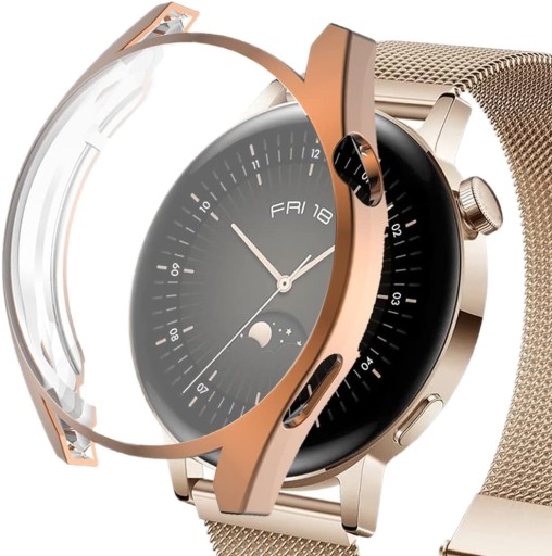 ГИБКИЙ ЗАЩИТНЫЙ КОРПУС РОЗОВОГО ЗОЛОТА ДЛЯ HUAWEI WATCH GT 3 46MM