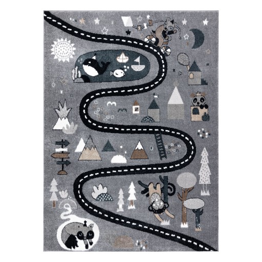 DYWAN DZIECIĘCY FUN 160x220 cm ULICA szary #O242