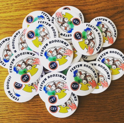 PRZYPINKI BUTTONY WPINKI 37mm Z WŁASNYM NADRUKIEM LOGO GRAFIKA TEKST