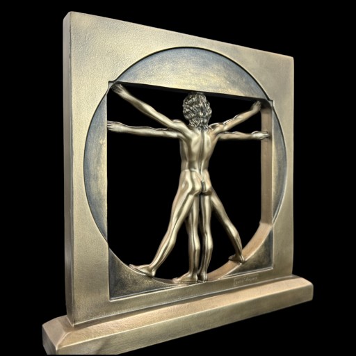 RZEŹBA LEONARDO DA VINCI człowiek witruwiański figurka VERONESE WU72944A4