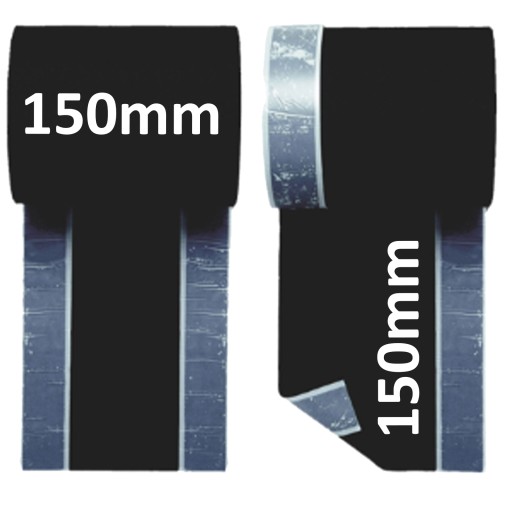 Лента-фольга-мембрана EPDM 150 мм + 2 полоски бутилового клея, 100% водонепроницаемость.