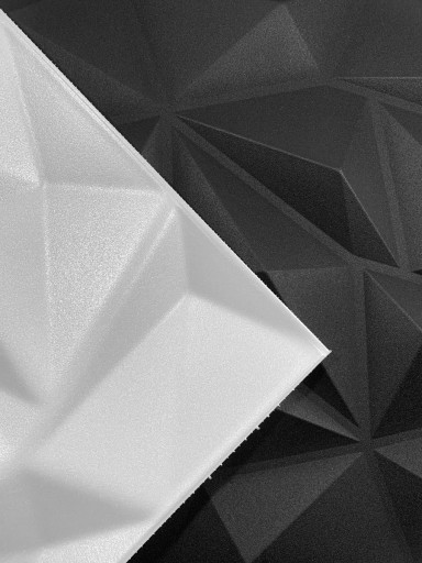 СТЕНОВЫЕ ПАНЕЛИ ПОТОЛОЧНЫЕ КАССЕТЫ Черный 3D Brilliant