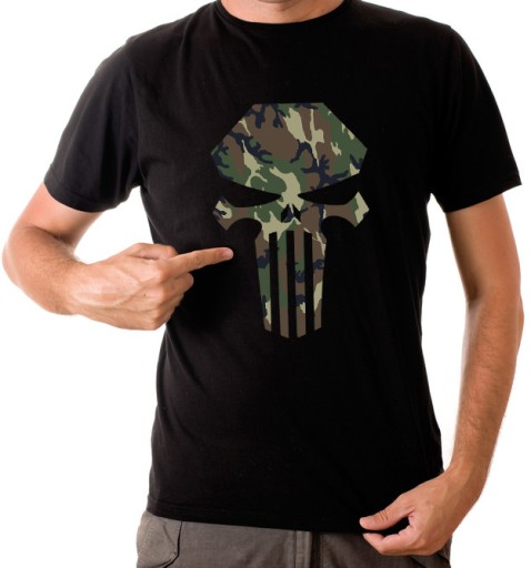 ПОДАРОЧНАЯ ФУТБОЛКА PUNISHER ЧЕРЕП CAMO XL