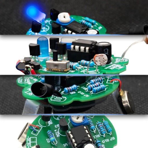 Robot reagujący na światło Zestaw do nauki lutowania KIT DIY