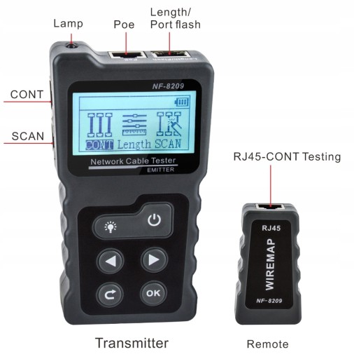 ТЕСТЕР LAN POE NOYAFA PAR FINDER NF-8209