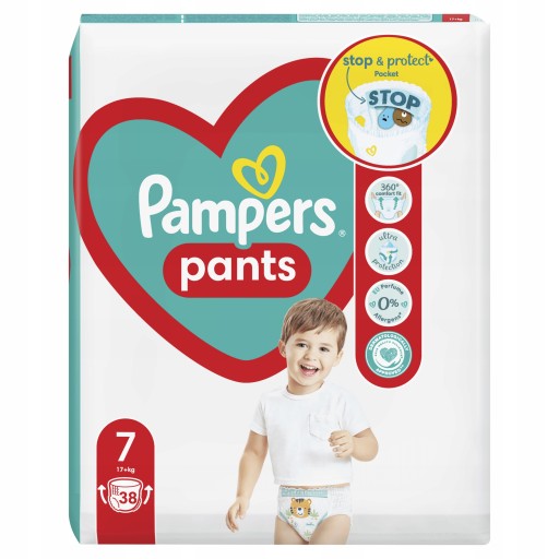 Pieluchomajtki Pampers Pants 360° Rozmiar 7 (17+kg) 38 szt.