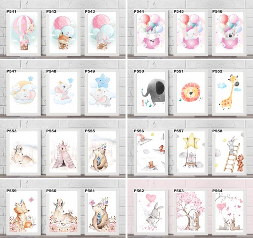 Установите 3 картинки плакаты A3 Pink Bunnies2