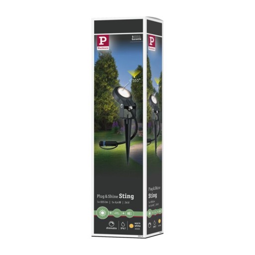 STING Светодиодный садовый точечный светильник Plug & Shine 6Вт 3K IP67 24В антрацит PL93934