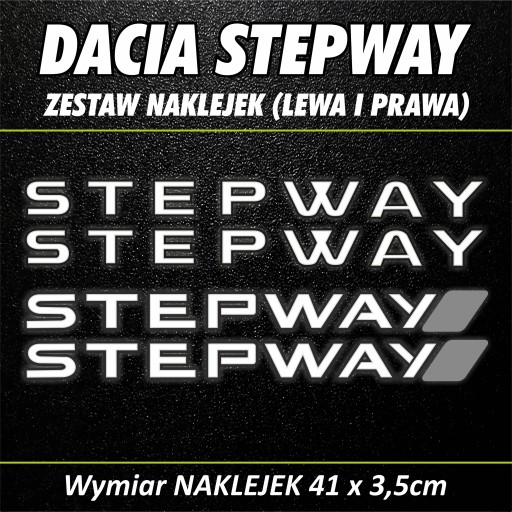 DACIA SANDERO STEPWAY 2шт наклейки 41см x 3,5см