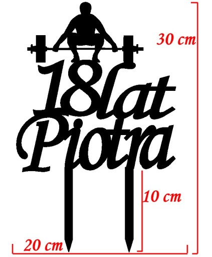 Topper dla chłopaka na urodziny,ciężary, siłownia