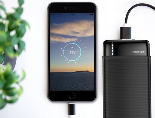 Powerbank 20000 мАч, светодиодный индикатор заряда, портативное зарядное устройство, черный