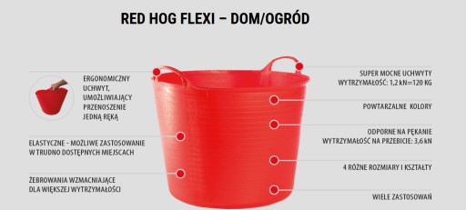 Контейнер строительный, гибкая экономичная корзина flexi, прочный, 14л, красный