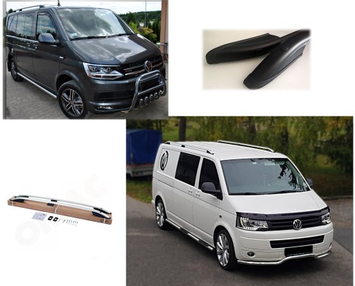 Автомобильные Рейлинги VW T5 T6 Silver LONG