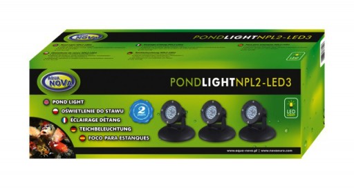 AQUA NOVA NPL2-LED3 СВЕТОДИОДНЫЕ ЛАМПЫ 3x2,2 Вт ОСВЕЩЕНИЕ ДЛЯ ПРУДОВОЙ ВОДЫ