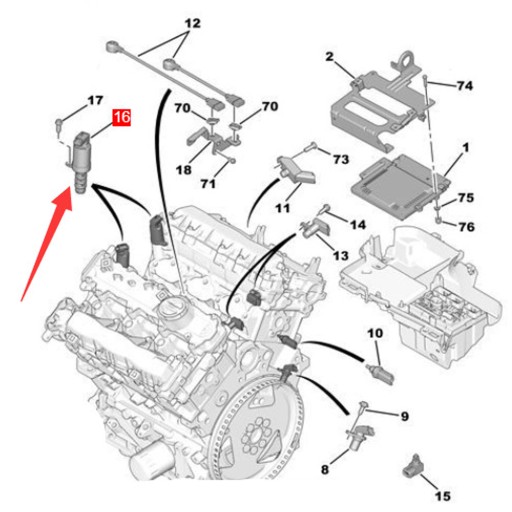 ZAWÓR ELEKTROMAGNETYCZNY VVT ZAMIENNIK DLA CITROENA C6 ES9A 3.0L 2006-2008