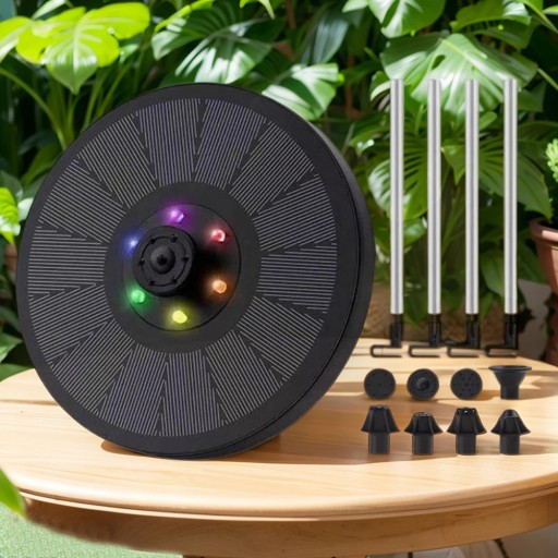 СВЕТОДИОДНЫЙ СОЛНЕЧНЫЙ САДОВЫЙ ФОНТАН, ПЛАВАЮЩИЙ В ПРУД RGB НАСОС