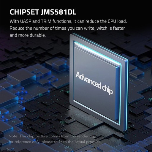Корпус с твердотельным накопителем M.2 SATA NVMe RGB со светодиодной подсветкой, отсек для накопителя USB-C, емкость до 4 ТБ