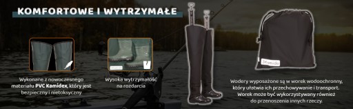 WADERS, молодежные рыболовные кулиски 3Kamido BLACK + сумка р. 36