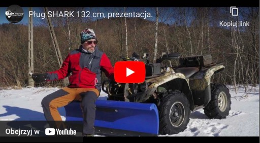 ПЛУГ ДЛЯ QUAD ATV / UTV SHARK YELLOW 132 CM CFMOTO CAN-AM Полиэтилен!