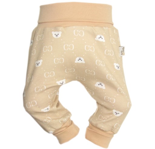 PÓŁŚPIOCHY BEZ STÓP SPODNIE BAGGY 74 BEIGE BABY BEAR /50/
