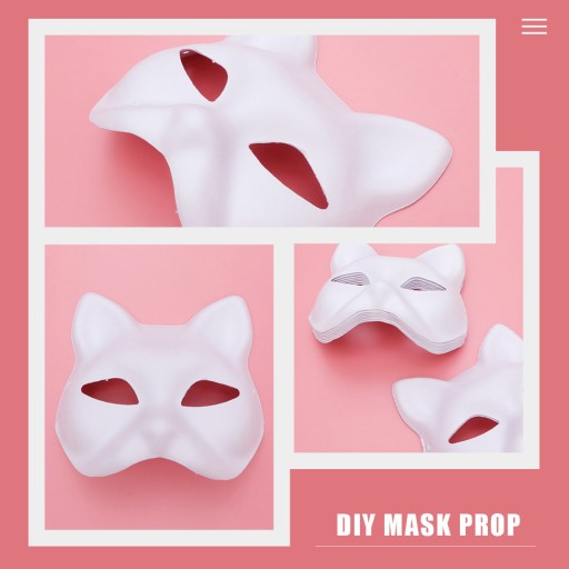 Кошачьи Маски Бумаги Детей Хэллоуин Рисунок DIY Лицо