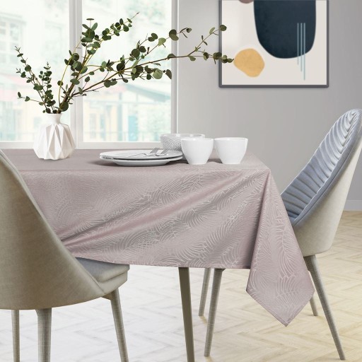 AmeliaHome Obrus+Bieżnik 115x200+30x200 pudrowy ró