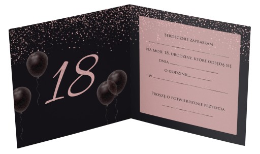 Приглашения на 18-летие BLACK – ОНЛАЙН-СОЗДАТЕЛЬ