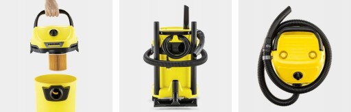 ODKURZACZ WD3 KARCHER BEZWORKOWY 5 SSAWEK TURBOSZCZOTKA 10 WORKÓW FILTR XXL