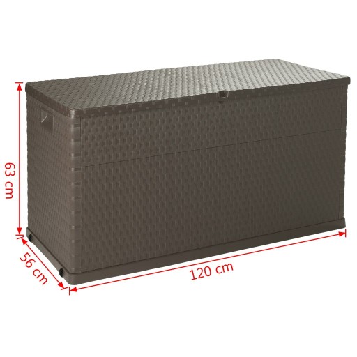 vidaXL Garden Box Коричневый 120x56x63 см ПП Ротанг 4371