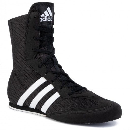 ТРЕНИРОВОЧНЫЕ ВЫСОКИЕ БОКСЕРСКИЕ КРОССОВКИ ADIDAS BOX HOG 2 FX0561, ЧЕРНЫЕ, размер 42 2/3