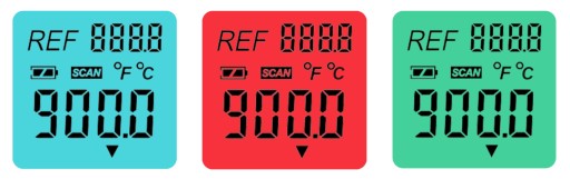 Лазерный пирометр детектор утечек -50 +500°C Цветной ЖК-сигнал тревоги