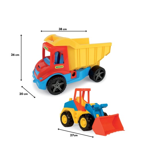 Самосвал MULTI TRUCK с БАГГИ 40 см WADER 32210
