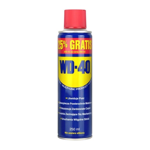 МНОГОФУНКЦИОНАЛЬНЫЙ ПРЕПАРАТ WD-40 удаляет ржавчину и консервирует 250мл