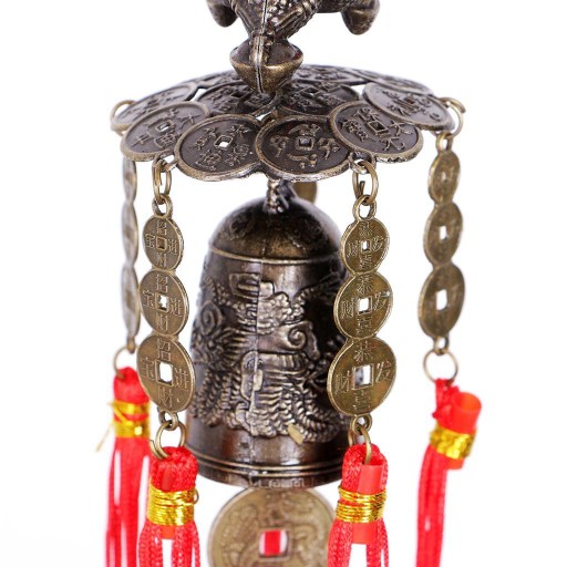 Ретро-колокольчик Lucky Fengshui с декором из красных кисточек